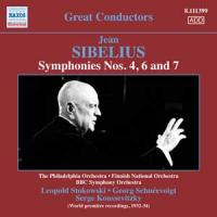 Symphonies Nos 4, 6 and 7 Jean Sibelius, comp. the Philadelphia orchestra Leopold Stokowski, dir. Finnish national orchestre Georg Schnéevoigt, dir... [et al.]